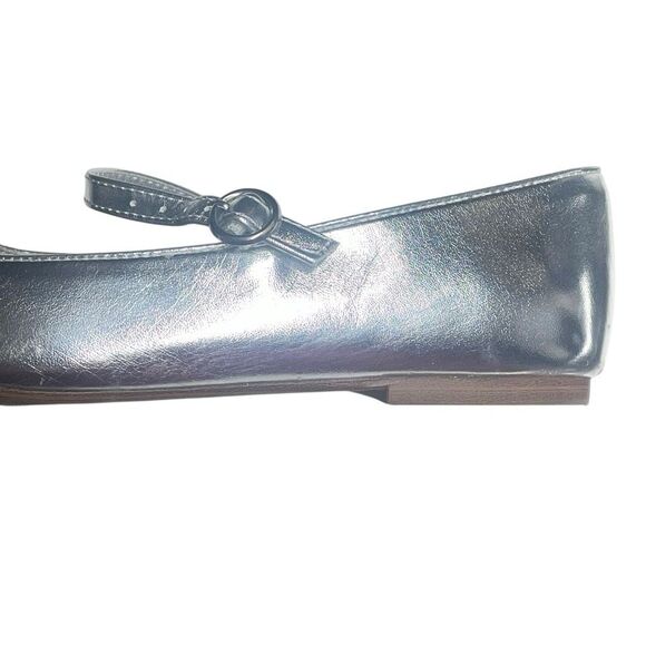 Torrid Metallic Silver Square Toe Flats - Wide - Picture 4 of 6